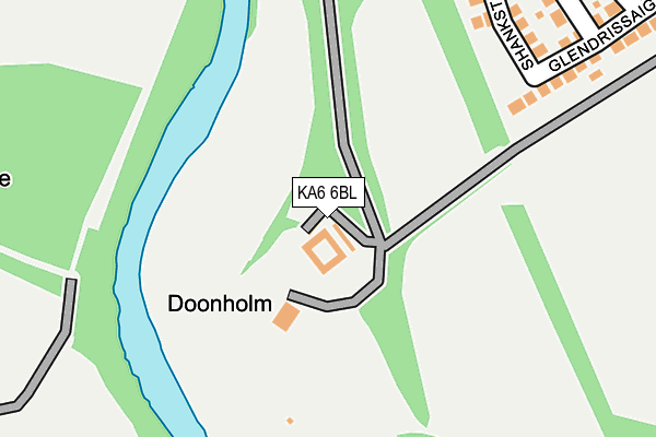 KA6 6BL map - OS OpenMap – Local (Ordnance Survey) KA6 6BL map - OS OpenMap – Local (Ordnance Survey)