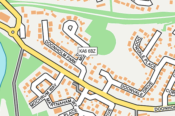 KA6 6BZ map - OS OpenMap – Local (Ordnance Survey) KA6 6BZ map - OS OpenMap – Local (Ordnance Survey)