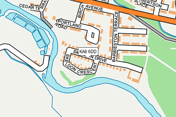 KA6 6DD map - OS OpenMap – Local (Ordnance Survey) KA6 6DD map - OS OpenMap – Local (Ordnance Survey)