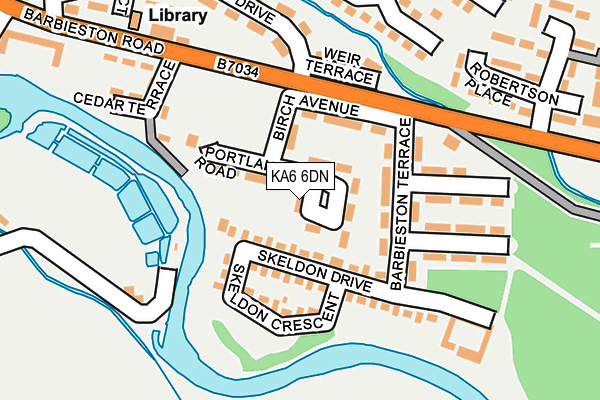 KA6 6DN map - OS OpenMap – Local (Ordnance Survey) KA6 6DN map - OS OpenMap – Local (Ordnance Survey)