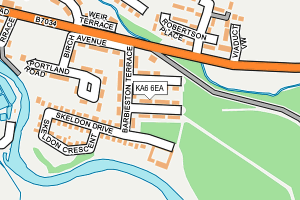 KA6 6EA map - OS OpenMap – Local (Ordnance Survey) KA6 6EA map - OS OpenMap – Local (Ordnance Survey)