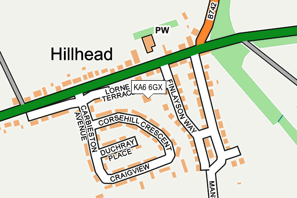 KA6 6GX map - OS OpenMap – Local (Ordnance Survey)