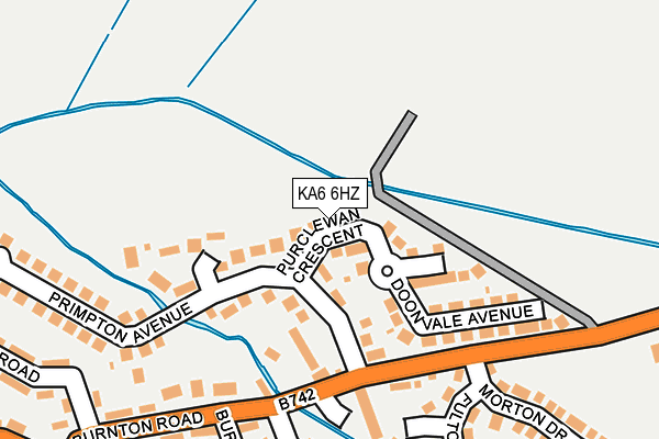 KA6 6HZ map - OS OpenMap – Local (Ordnance Survey)