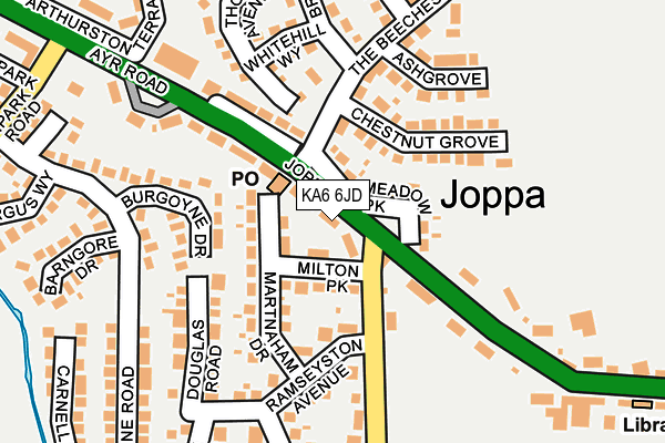 KA6 6JD map - OS OpenMap – Local (Ordnance Survey) KA6 6JD map - OS OpenMap – Local (Ordnance Survey)