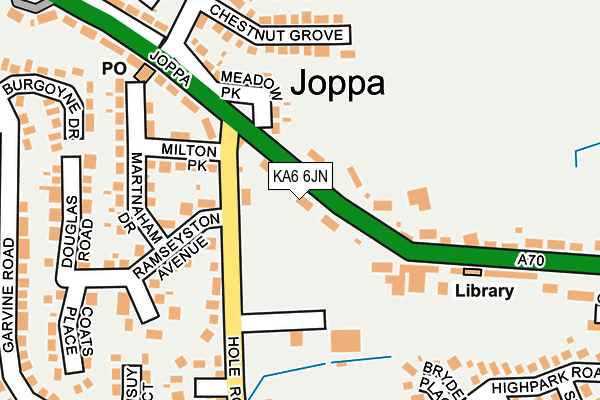 KA6 6JN map - OS OpenMap – Local (Ordnance Survey) KA6 6JN map - OS OpenMap – Local (Ordnance Survey)