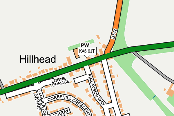 KA6 6JT map - OS OpenMap – Local (Ordnance Survey) KA6 6JT map - OS OpenMap – Local (Ordnance Survey)