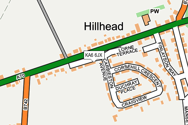 KA6 6JX map - OS OpenMap – Local (Ordnance Survey) KA6 6JX map - OS OpenMap – Local (Ordnance Survey)