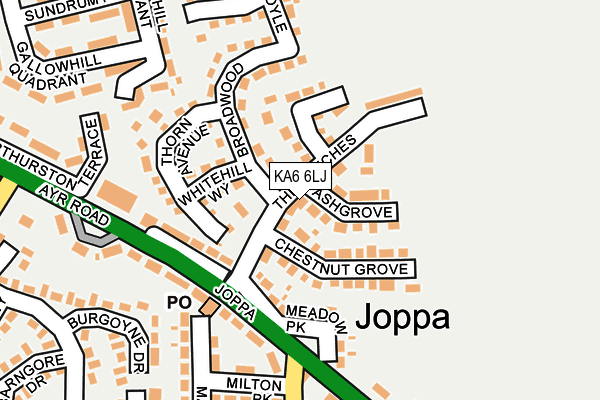 KA6 6LJ map - OS OpenMap – Local (Ordnance Survey) KA6 6LJ map - OS OpenMap – Local (Ordnance Survey)
