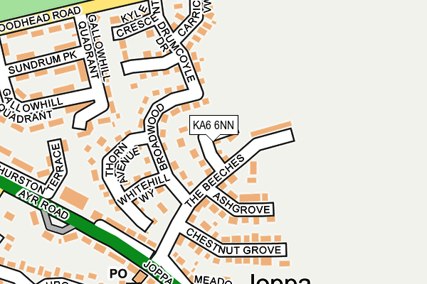 KA6 6NN map - OS OpenMap – Local (Ordnance Survey) KA6 6NN map - OS OpenMap – Local (Ordnance Survey)