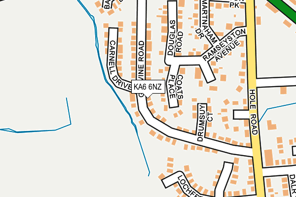 KA6 6NZ map - OS OpenMap – Local (Ordnance Survey) KA6 6NZ map - OS OpenMap – Local (Ordnance Survey)