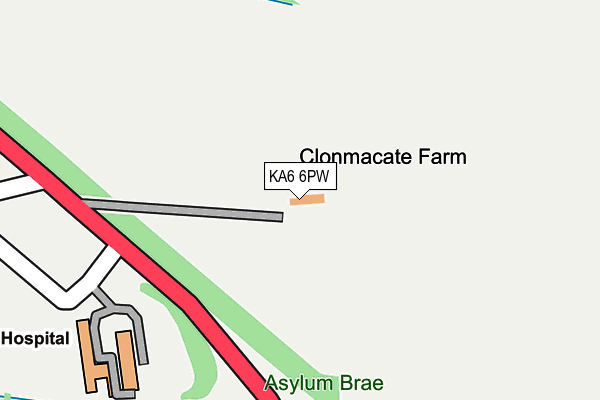 KA6 6PW map - OS OpenMap – Local (Ordnance Survey) KA6 6PW map - OS OpenMap – Local (Ordnance Survey)