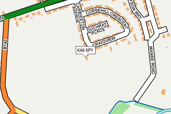 KA6 6PY map - OS OpenMap – Local (Ordnance Survey)