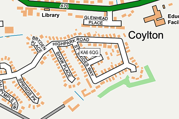 KA6 6QG map - OS OpenMap – Local (Ordnance Survey) KA6 6QG map - OS OpenMap – Local (Ordnance Survey)