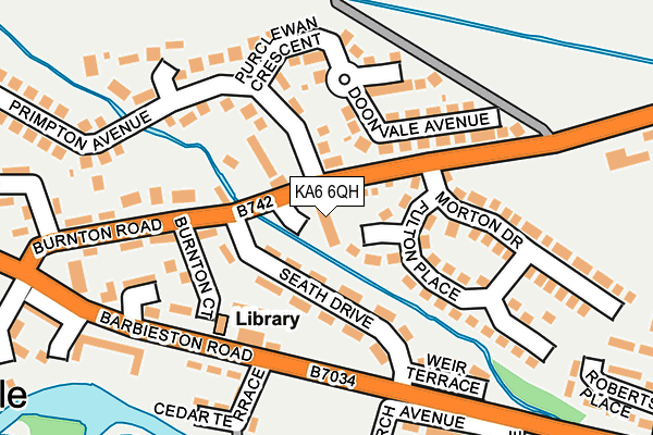 KA6 6QH map - OS OpenMap – Local (Ordnance Survey) KA6 6QH map - OS OpenMap – Local (Ordnance Survey)