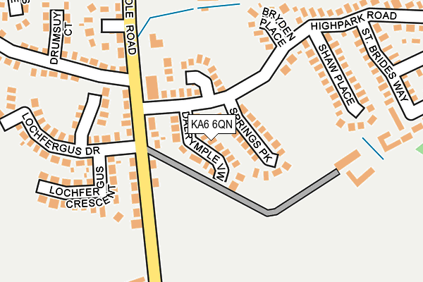 KA6 6QN map - OS OpenMap – Local (Ordnance Survey) KA6 6QN map - OS OpenMap – Local (Ordnance Survey)