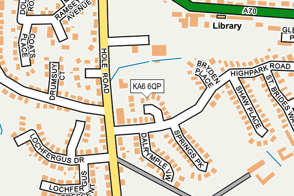 KA6 6QP map - OS OpenMap – Local (Ordnance Survey) KA6 6QP map - OS OpenMap – Local (Ordnance Survey)