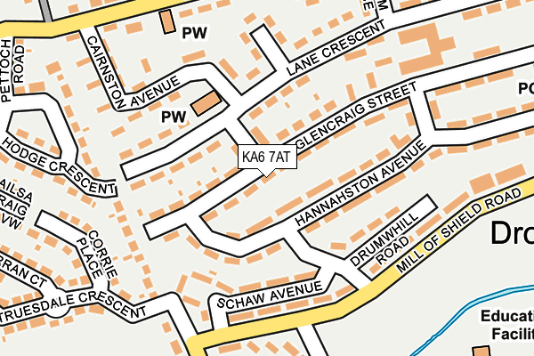 KA6 7AT map - OS OpenMap – Local (Ordnance Survey) KA6 7AT map - OS OpenMap – Local (Ordnance Survey)