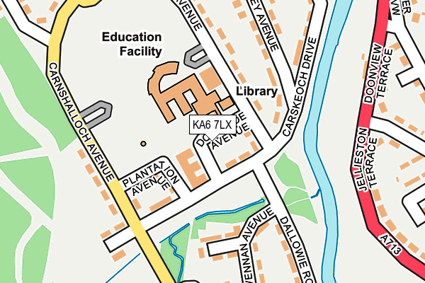 KA6 7LX map - OS OpenMap – Local (Ordnance Survey) KA6 7LX map - OS OpenMap – Local (Ordnance Survey)