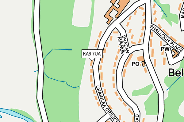 KA6 7UA map - OS OpenMap – Local (Ordnance Survey) KA6 7UA map - OS OpenMap – Local (Ordnance Survey)