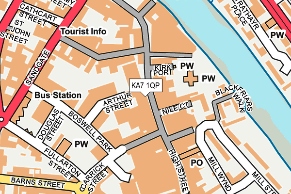 KA7 1QP map - OS OpenMap – Local (Ordnance Survey) KA7 1QP map - OS OpenMap – Local (Ordnance Survey)