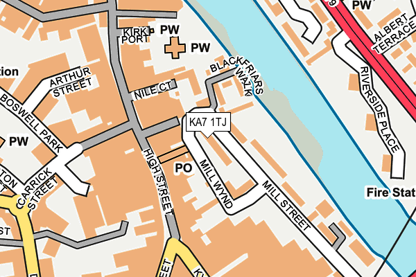 KA7 1TJ map - OS OpenMap – Local (Ordnance Survey) KA7 1TJ map - OS OpenMap – Local (Ordnance Survey)