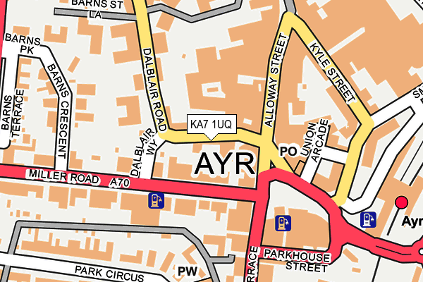 KA7 1UQ map - OS OpenMap – Local (Ordnance Survey) KA7 1UQ map - OS OpenMap – Local (Ordnance Survey)