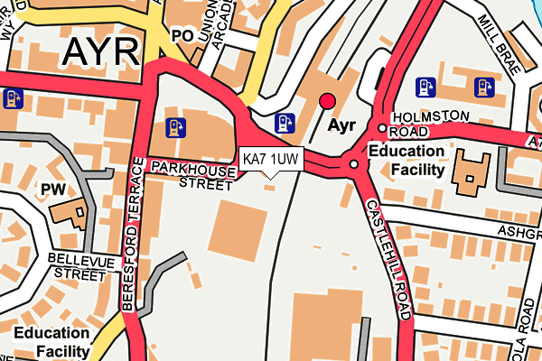 KA7 1UW map - OS OpenMap – Local (Ordnance Survey) KA7 1UW map - OS OpenMap – Local (Ordnance Survey)