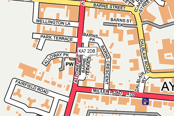 KA7 2DB map - OS OpenMap – Local (Ordnance Survey) KA7 2DB map - OS OpenMap – Local (Ordnance Survey)