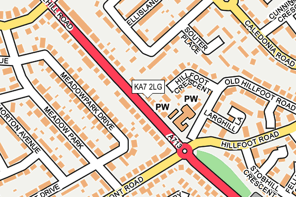 KA7 2LG map - OS OpenMap – Local (Ordnance Survey) KA7 2LG map - OS OpenMap – Local (Ordnance Survey)