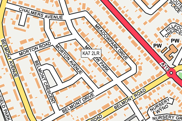 KA7 2LR map - OS OpenMap – Local (Ordnance Survey) KA7 2LR map - OS OpenMap – Local (Ordnance Survey)