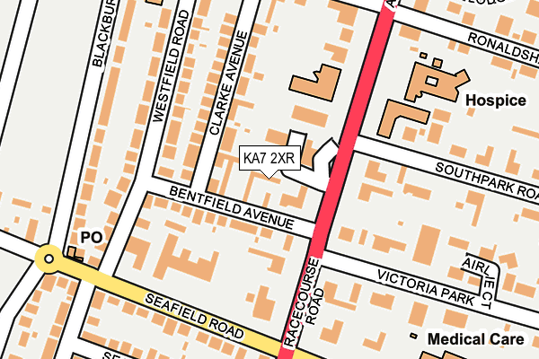 KA7 2XR map - OS OpenMap – Local (Ordnance Survey) KA7 2XR map - OS OpenMap – Local (Ordnance Survey)