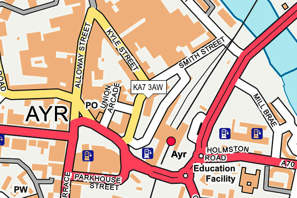 KA7 3AW map - OS OpenMap – Local (Ordnance Survey) KA7 3AW map - OS OpenMap – Local (Ordnance Survey)