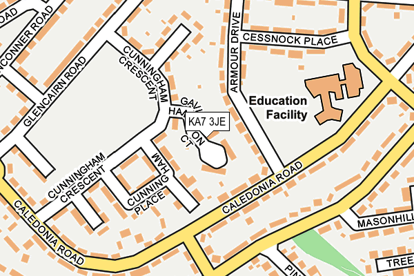 KA7 3JE map - OS OpenMap – Local (Ordnance Survey) KA7 3JE map - OS OpenMap – Local (Ordnance Survey)