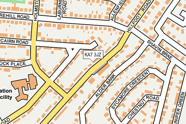 KA7 3JZ map - OS OpenMap – Local (Ordnance Survey) KA7 3JZ map - OS OpenMap – Local (Ordnance Survey)