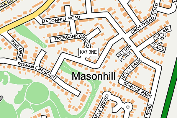 KA7 3NE map - OS OpenMap – Local (Ordnance Survey)