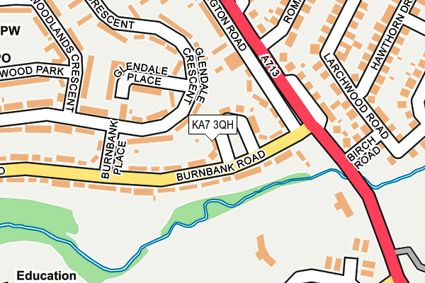 KA7 3QH map - OS OpenMap – Local (Ordnance Survey) KA7 3QH map - OS OpenMap – Local (Ordnance Survey)