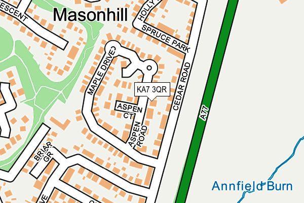 KA7 3QR map - OS OpenMap – Local (Ordnance Survey) KA7 3QR map - OS OpenMap – Local (Ordnance Survey)