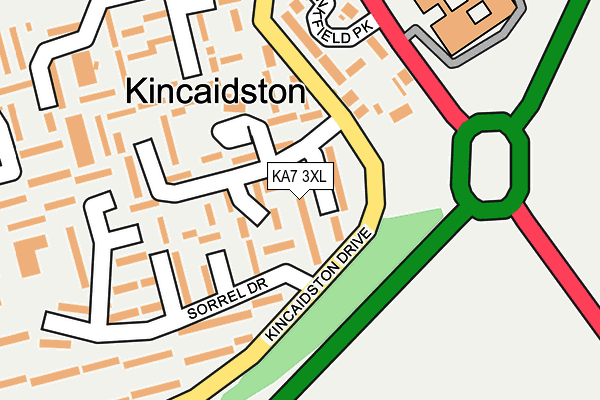 KA7 3XL map - OS OpenMap – Local (Ordnance Survey) KA7 3XL map - OS OpenMap – Local (Ordnance Survey)