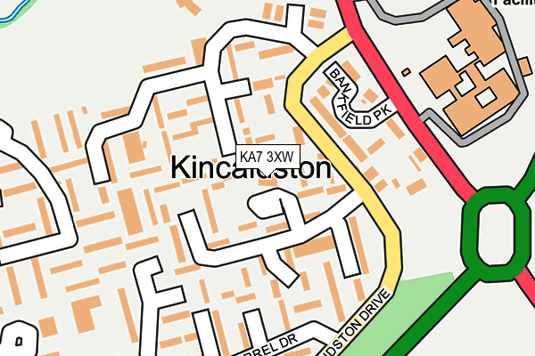KA7 3XW map - OS OpenMap – Local (Ordnance Survey) KA7 3XW map - OS OpenMap – Local (Ordnance Survey)