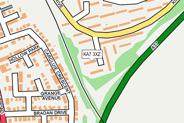 KA7 3XZ map - OS OpenMap – Local (Ordnance Survey) KA7 3XZ map - OS OpenMap – Local (Ordnance Survey)