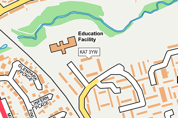 KA7 3YW map - OS OpenMap – Local (Ordnance Survey) KA7 3YW map - OS OpenMap – Local (Ordnance Survey)