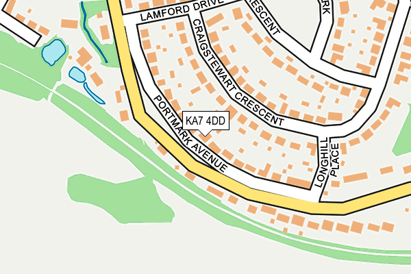 KA7 4DD map - OS OpenMap – Local (Ordnance Survey) KA7 4DD map - OS OpenMap – Local (Ordnance Survey)