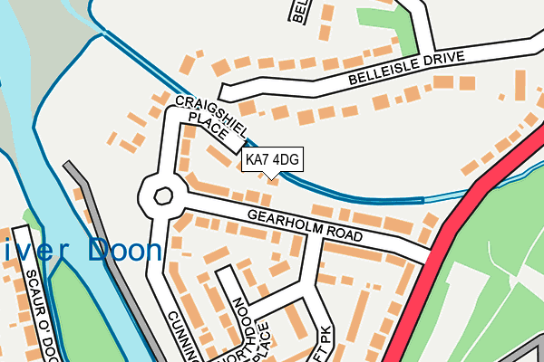 KA7 4DG map - OS OpenMap – Local (Ordnance Survey) KA7 4DG map - OS OpenMap – Local (Ordnance Survey)