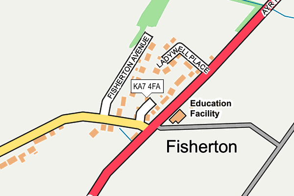 KA7 4FA map - OS OpenMap – Local (Ordnance Survey) KA7 4FA map - OS OpenMap – Local (Ordnance Survey)