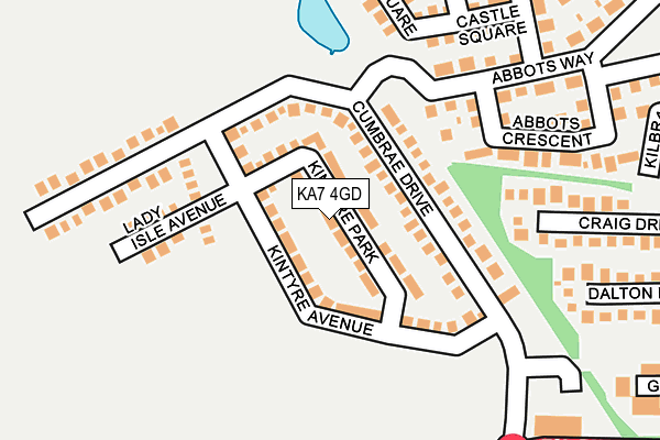 KA7 4GD map - OS OpenMap – Local (Ordnance Survey) KA7 4GD map - OS OpenMap – Local (Ordnance Survey)