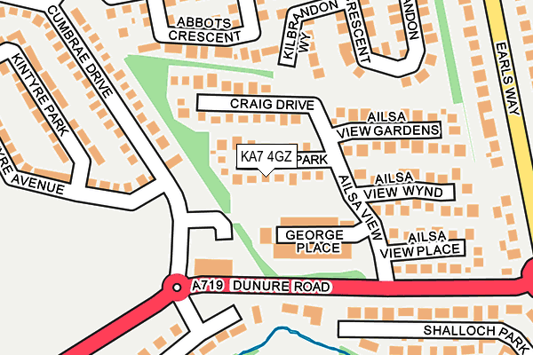 KA7 4GZ map - OS OpenMap – Local (Ordnance Survey) KA7 4GZ map - OS OpenMap – Local (Ordnance Survey)