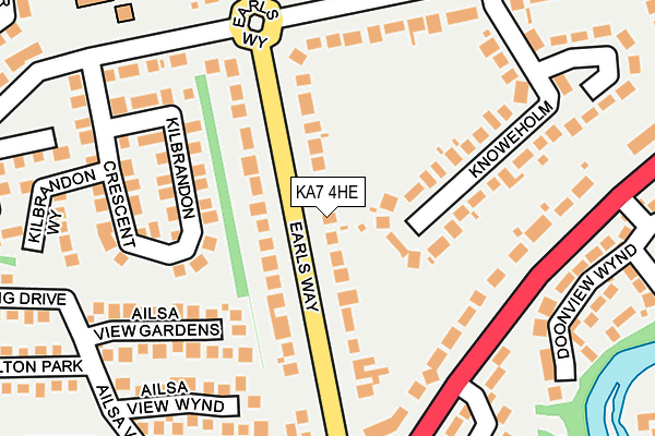 KA7 4HE map - OS OpenMap – Local (Ordnance Survey) KA7 4HE map - OS OpenMap – Local (Ordnance Survey)