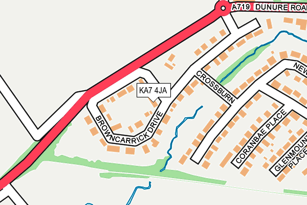 KA7 4JA map - OS OpenMap – Local (Ordnance Survey) KA7 4JA map - OS OpenMap – Local (Ordnance Survey)