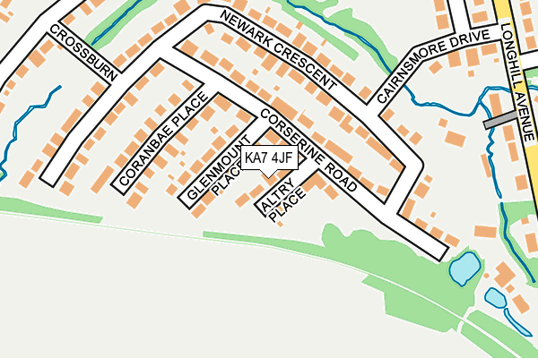 KA7 4JF map - OS OpenMap – Local (Ordnance Survey) KA7 4JF map - OS OpenMap – Local (Ordnance Survey)