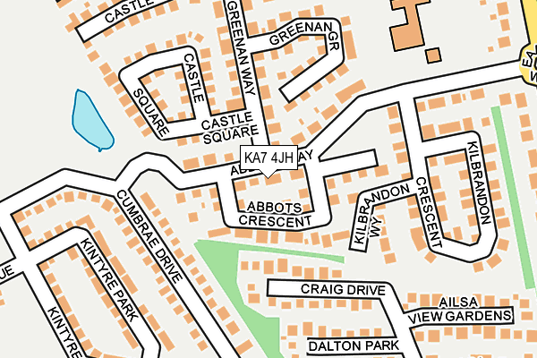 KA7 4JH map - OS OpenMap – Local (Ordnance Survey) KA7 4JH map - OS OpenMap – Local (Ordnance Survey)